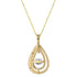 0.75 CT Dancing Diamond Pendant Necklace in 14K Two-Tone Gold