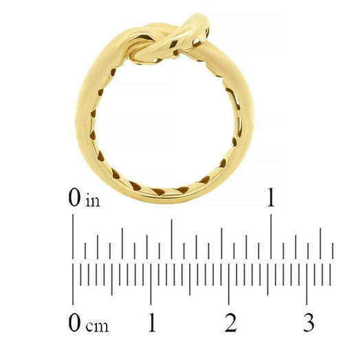 Love Knot Ring in Solid 14K Yellow Gold