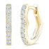 0.23 Carat Total Weight Heart Shaped Diamond Hoop Earrings in 14K Gold