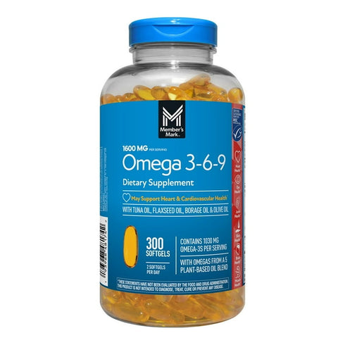 Omega 3-6-9 Softgels with Sustainably Sourced Tuna Oil, 300 Count