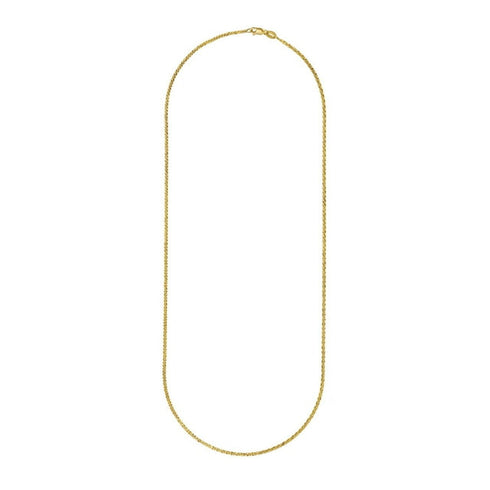 Criss Cross Diamond Cut Sparkle Chain Necklace in 14K Gold