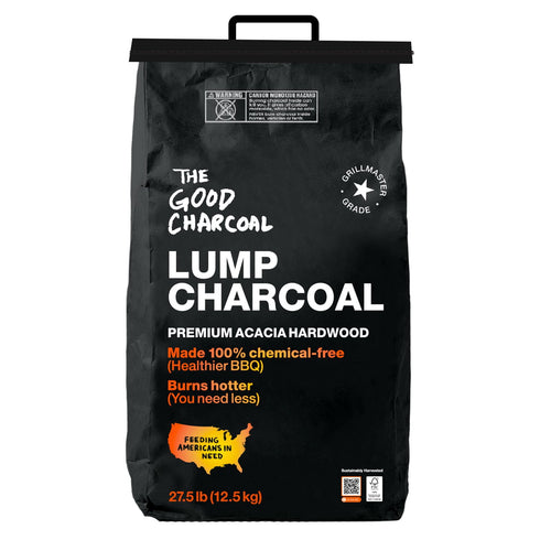 The Good Charcoal Lump Charcoal – 27.5 lbs. Premium Hardwood Charcoal for Grilling & Smoking