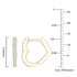 0.23 Carat Total Weight Heart Shaped Diamond Hoop Earrings in 14K Gold