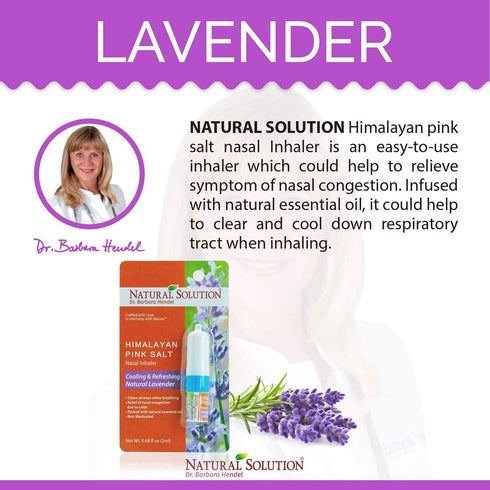 Natural Solution Lavender Nasal Inhaler – 0.68 oz | Aromatherapy Stress Relief & Soothing Breath Aid