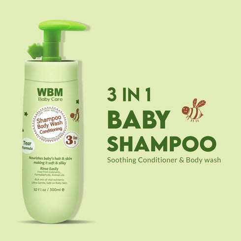 3-in-1 Baby Shampoo, Conditioner & Body Wash - 3 Pack | WBM Baby Care