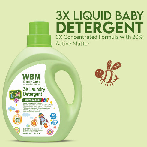 WBM Baby Care Baby Laundry Detergent Liquid Soap, 35.2 fl oz