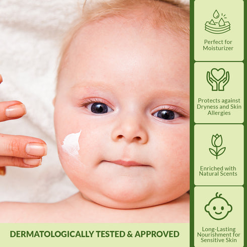 WBM Baby Care Face Cream, Gentle Moisturizing Cream With Natural Scents, 1.76 oz