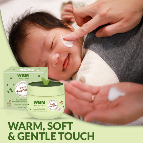 WBM Baby Care Face Cream, Gentle Moisturizing Cream With Natural Scents, 1.76 oz