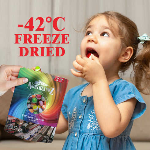 NORTHLANDZ Freeze Dried Candy | RAINBOW CRUNCH SOUR - 10 Bags