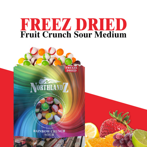 NORTHLANDZ Freeze Dried Candy | RAINBOW CRUNCH SOUR - 10 Bags