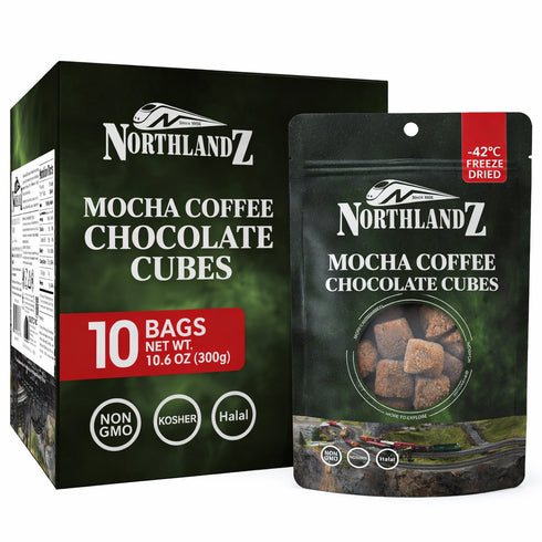 NORTHLANDZ Freeze-Dried Candy | Mocha Coffee Chocolate Cubes, Pack of 10 - 1.5 oz Each