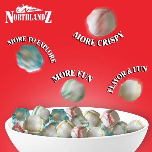 NORTHLANDZ Freeze Dried Candy, COATED MARSHMALLOW - 10 Bags