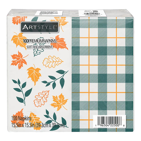 Artstyle Autumn Premium Dinner Napkins, 100 ct.
