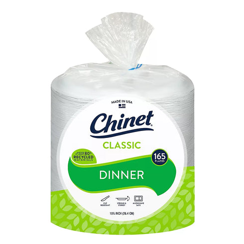 Chinet Classic 10" Dinner Plates, 165 ct.