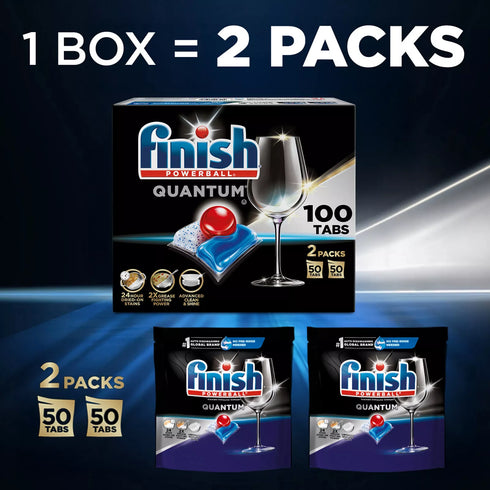 Finish Quantum Dishwasher Detergent Tablets, 100 ct.