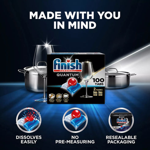 Finish Quantum Dishwasher Detergent Tablets, 100 ct.