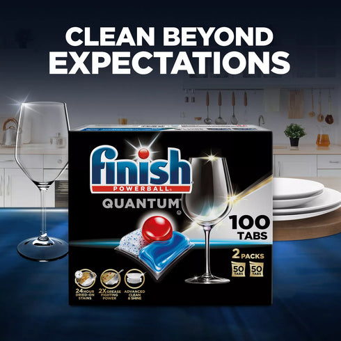 Finish Quantum Dishwasher Detergent Tablets, 100 ct.