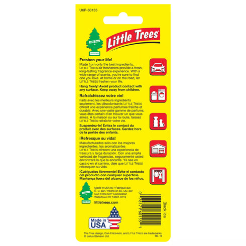Little Tree Black Ice Air Fresheners, 6 pk.