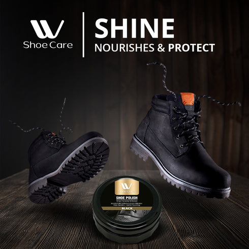 2 Pcs Premium Shoe Shine Polish, Nourishes & Protects All Kind of Leather, Neutral Shoe Polish, 50ml, Neutral, Black