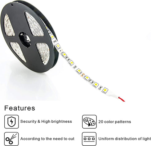 2X5M LED Strip Lights with Remote (indoor only)- 2 Pack