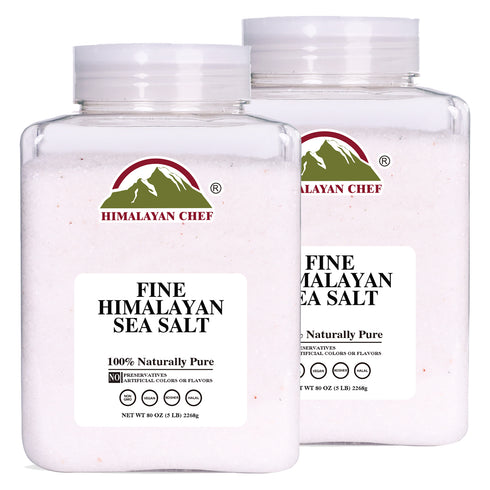 Himalayan Chef Sea Salt Fine Grain, 5 lbs Jar