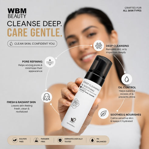 WBM BEAUTY Foaming Facial Cleanser | 4.2 Fluid Ounce