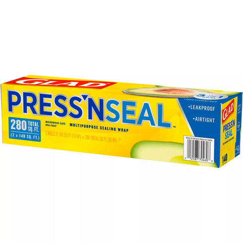 Glad Press ‘N Seal Food Plastic Wrap, 2 pk./140 sq. ft.