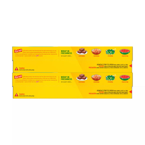 Glad Cling 'N Seal Plastic Food Wrap, 2 pk./400 sq. ft.