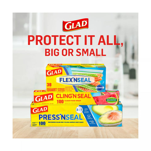 Glad Cling 'N Seal Plastic Food Wrap, 2 pk./400 sq. ft.