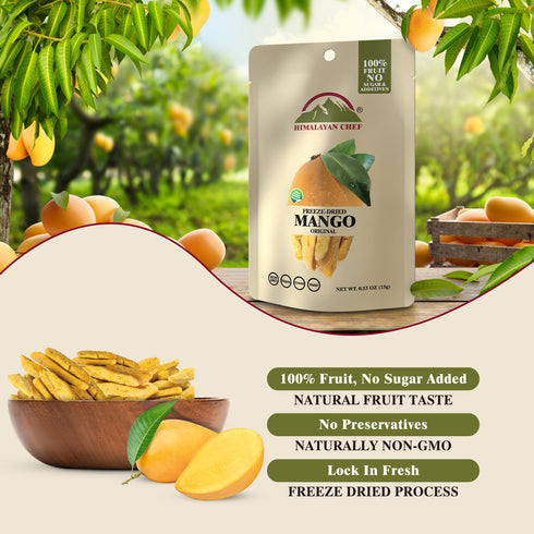 Himalayan Chef Freeze-Dried Mango Crisp - 10 Bags