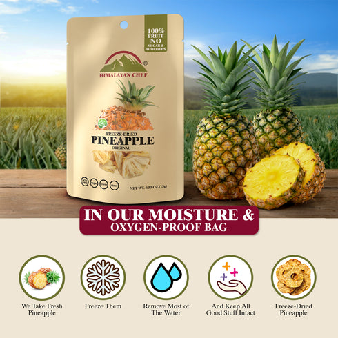 Himalayan Chef Freeze-Dried Pineapple Crisp - 10 Bags