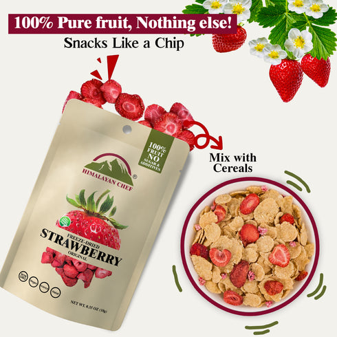 Himalayan Chef Freeze-Dried Strawberry Crisp - 10 Bags