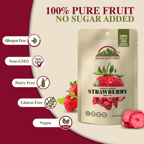 Himalayan Chef Freeze-Dried Strawberry Crisp - 10 Bags