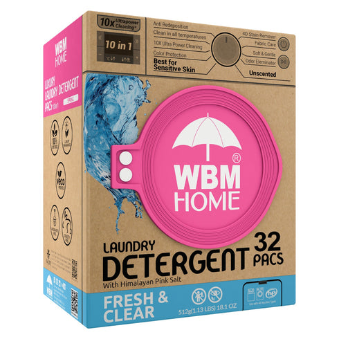 WBM Laundry Detergent Pods | Luxury Fresh & Clear Scent