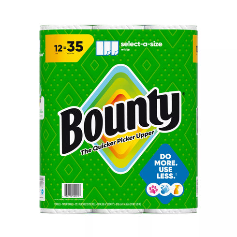 Bounty Select-a-Size Paper Towels, 12 pk./121 sheets per roll