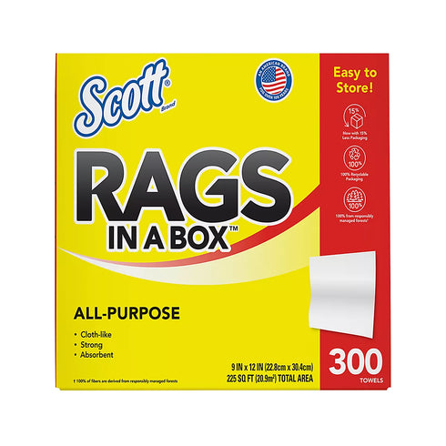 Scott All-Purpose Rags in a Box, 300 ct.