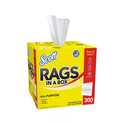 Scott All-Purpose Rags in a Box, 300 ct.