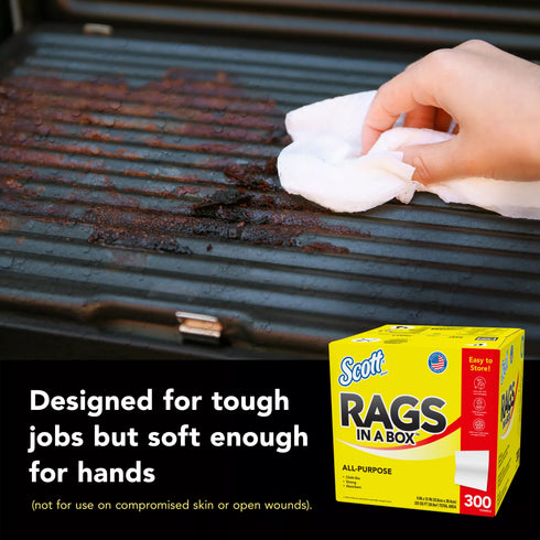 Scott All-Purpose Rags in a Box, 300 ct.
