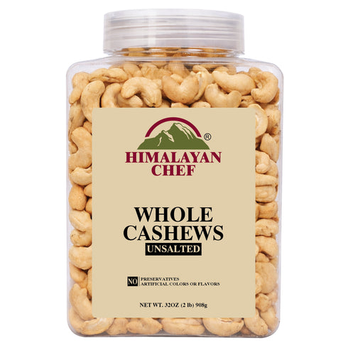 2 lb. Jar - Premium Himalayan Whole Cashews, Unsalted, Unroasted