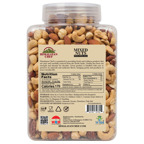 2 lbs - Extra Fancy Salted Mixed Nuts, Premium Gourmet Blend of Cashews, Almonds, Pecans, Nuts & Macadamias