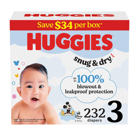 Huggies Snug & Dry Baby Diapers (Select Size)