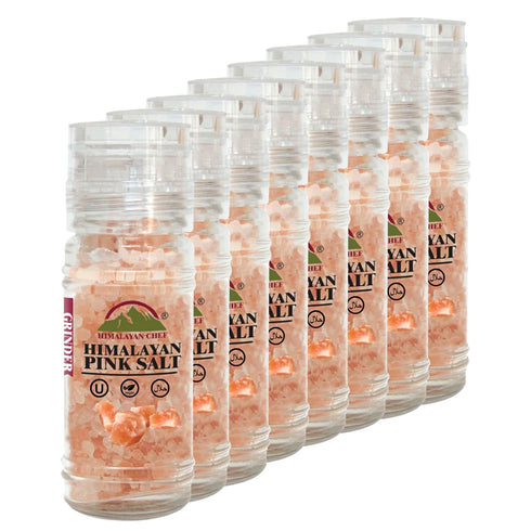 Himalayan Chef Pink Salt Coarse Refillable Grinder - 4.2 ouces | Pack of 8