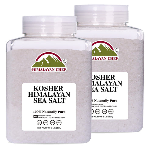 Himalayan Chef Kosher Sea Salt - 5 lbs Plastic Jar