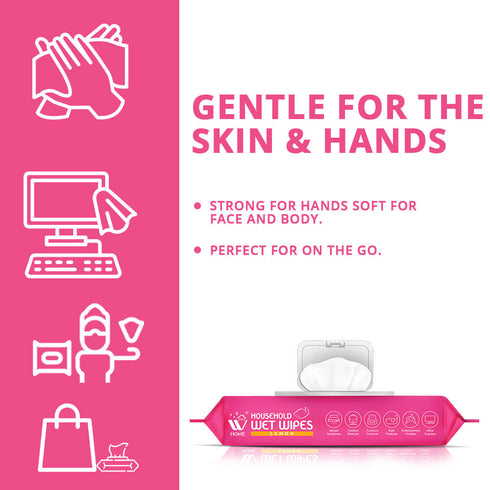 WBM Home | Household Wet Wipes Lemon, 80Pcs