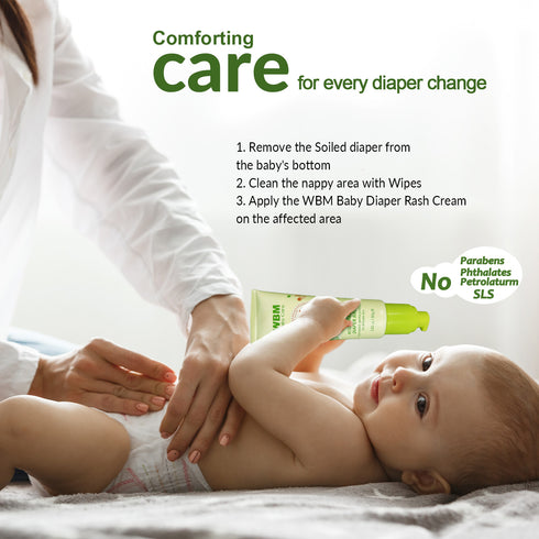 WBM Baby Diaper Rash Cream, 80GWBM Baby Diaper Rash Cream, 80g – Soothing & Protective Ointment for Delicate Baby Skin