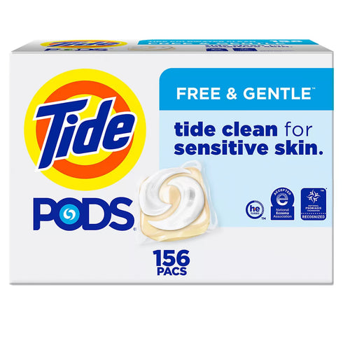 Tide PODS Free & Gentle Laundry Detergent Pacs, 156 ct.