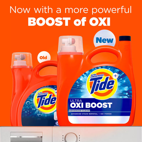 Tide Ultra Oxi Boost Liquid Laundry Detergent - Advanced Clean, 115 loads/147 oz.