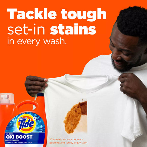 Tide Ultra Oxi Boost Liquid Laundry Detergent - Advanced Clean, 115 loads/147 oz.