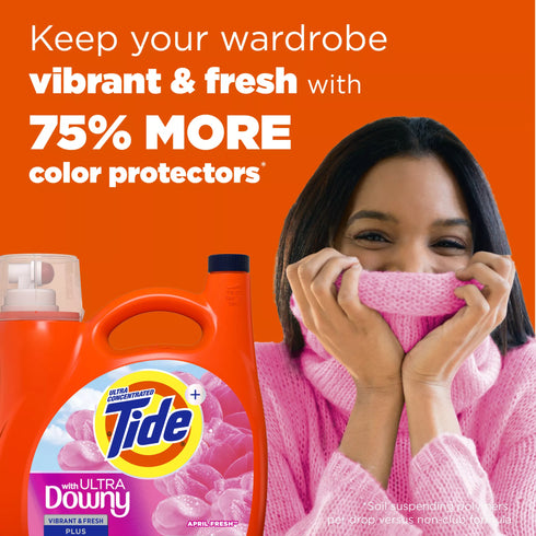 Tide + Ultra Downy Liquid Laundry Detergent - April Fresh, 115 loads/147 oz.