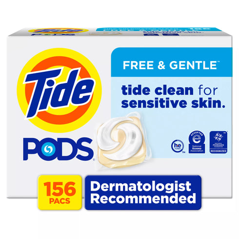 Tide PODS Free & Gentle Laundry Detergent Pacs, 156 ct.